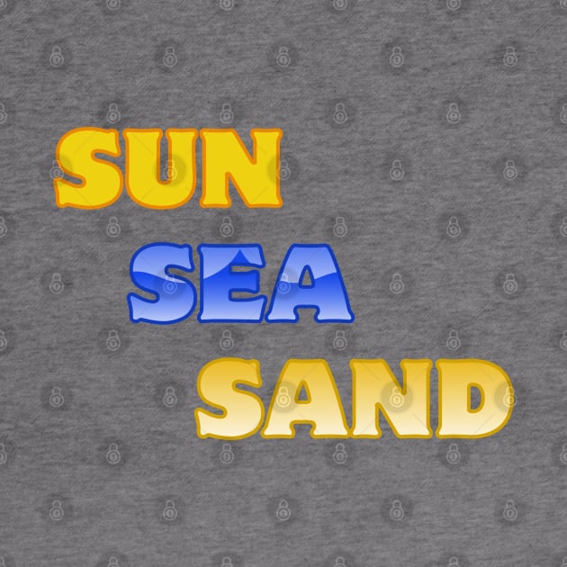 Sun Sea Sand Summer Beach Holiday by jr7 original designs